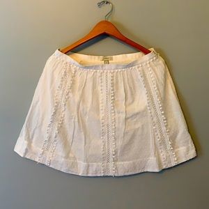 White Swiss Dot J. Crew Skirt